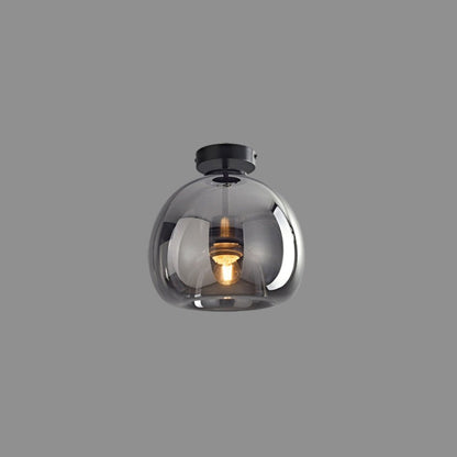 Lámpara de techo vintage de vidrio burbuja | Lámpara colgante retro de vidrio ámbar