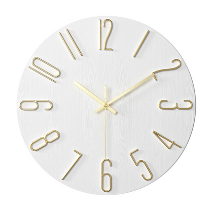 Reloj de Pared Moderno Noble | Diseño Minimalista en Dorado