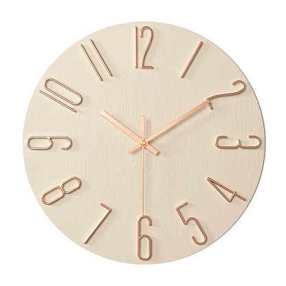 Reloj de Pared Moderno Noble | Diseño Minimalista en Dorado