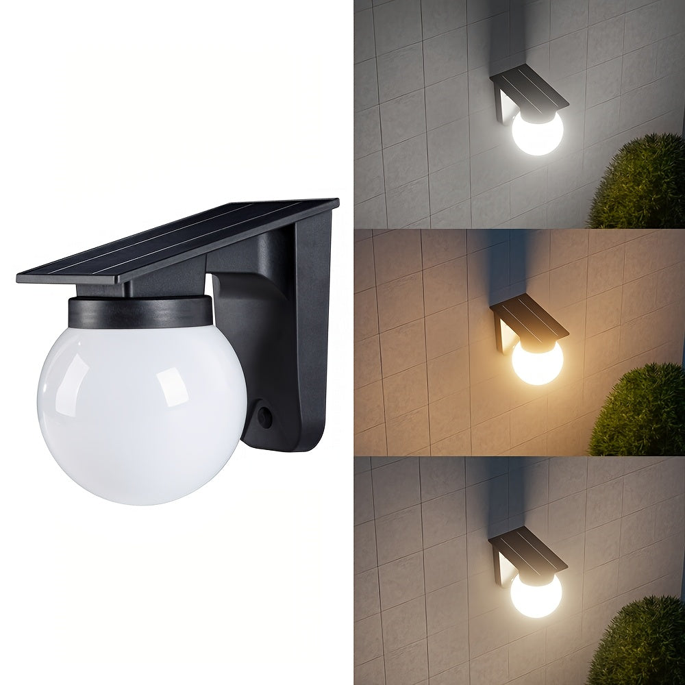 Luz de Pared LED Solar Globe | Iluminación Exterior Inteligente Regulable