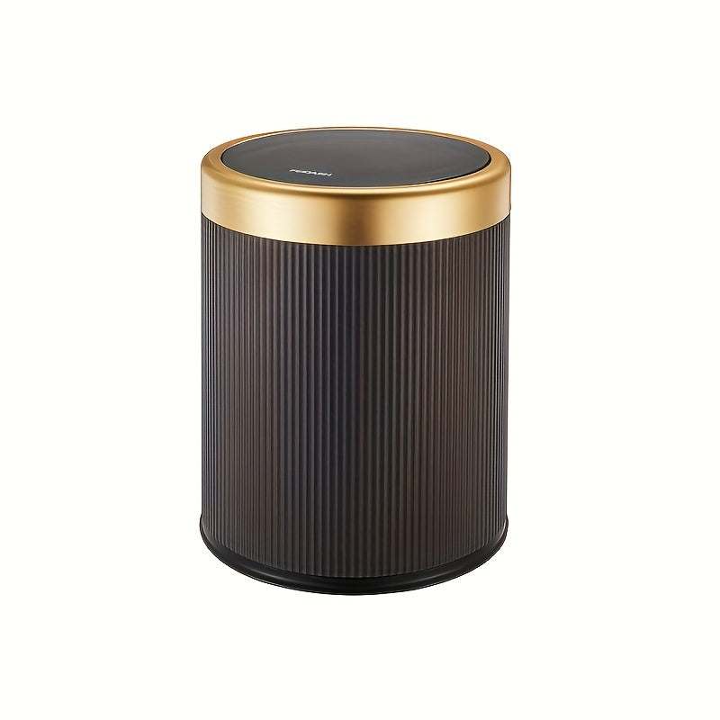 Cubo de basura ovalado de lujo | Contenedor de residuos con tapa de presión y doble cubo interior