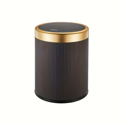 Cubo de basura ovalado de lujo | Contenedor de residuos con tapa de presión y doble cubo interior