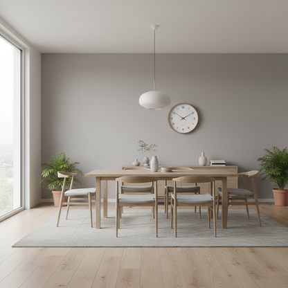 Reloj de Pared Nórdico | Diseño Minimalista con Marco de Madera