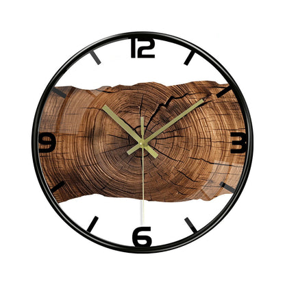 Reloj de Pared de Madera Artístico | Decoración para el Hogar Silenciosa y Elegante
