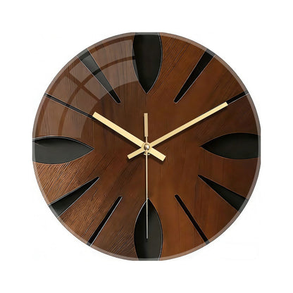 Reloj de Pared de Madera Artístico | Decoración para el Hogar Silenciosa y Elegante