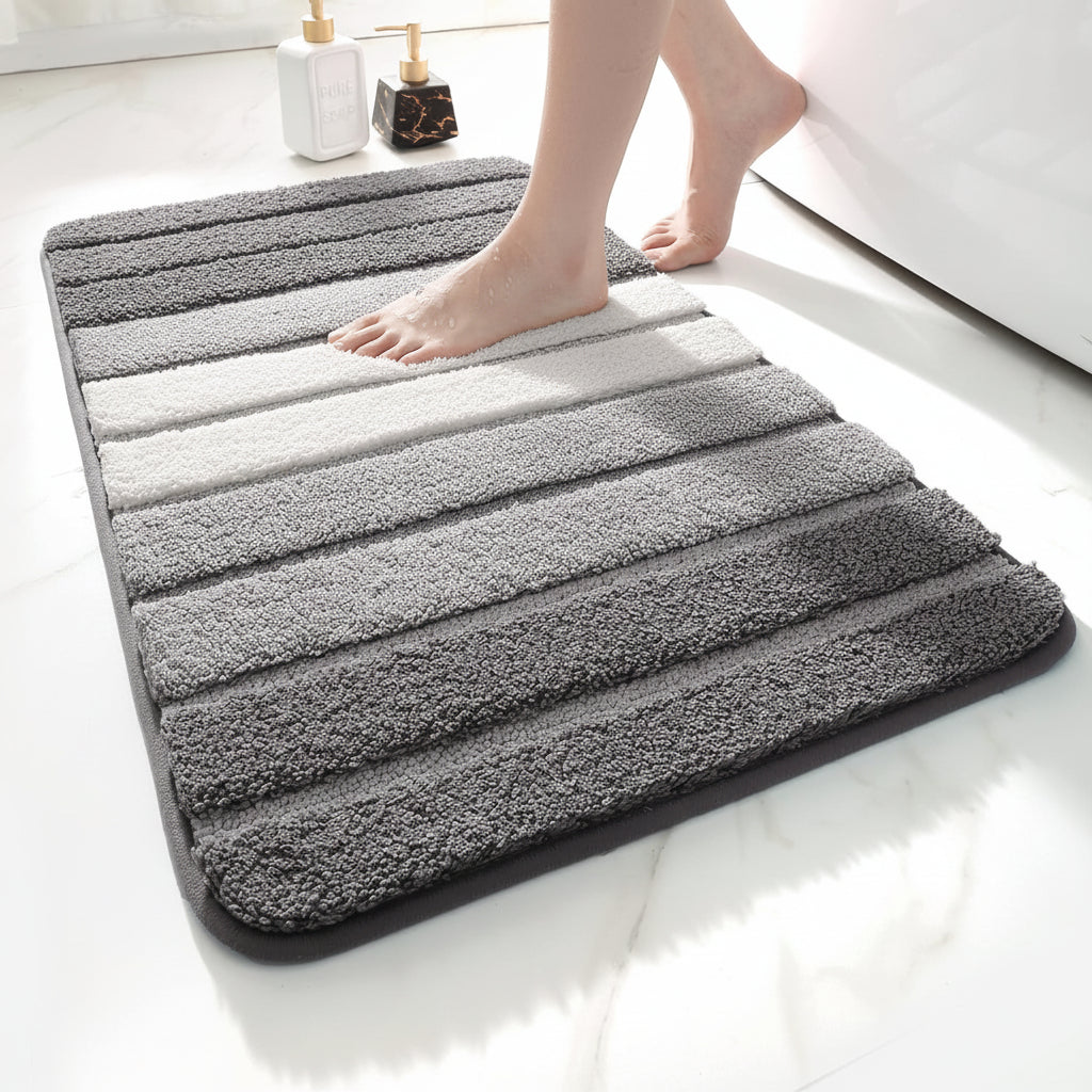 Alfombrilla de baño antideslizante de microfibra absorbente para suelo de baño