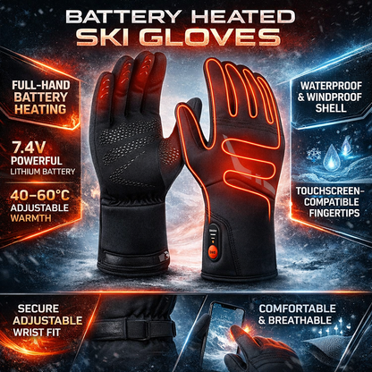 Guantes Calefactables Impermeables Pantalla Táctil Invierno