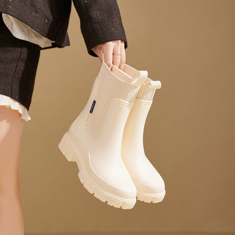 Botas de mujer tobilleras Chelsea con suela antideslizante estilo exterior