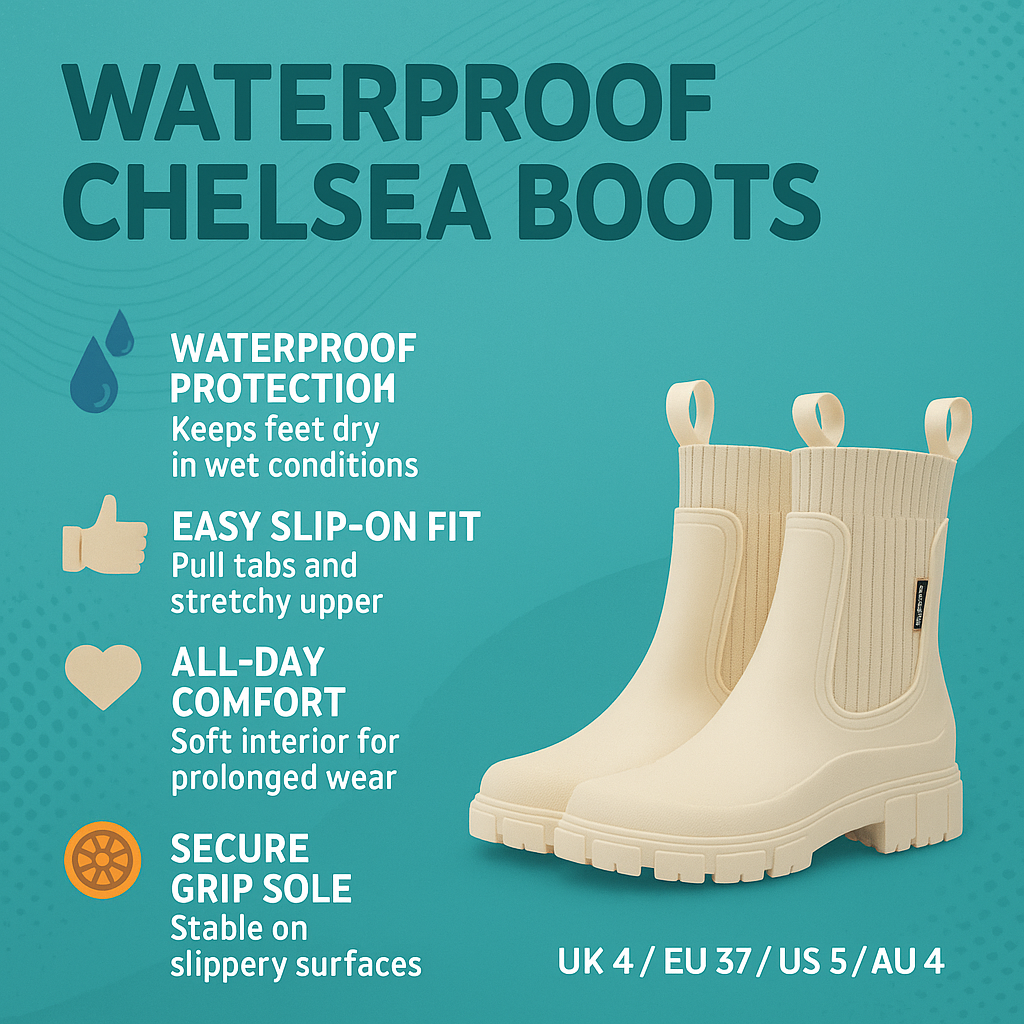 Botas de mujer tobilleras Chelsea con suela antideslizante estilo exterior