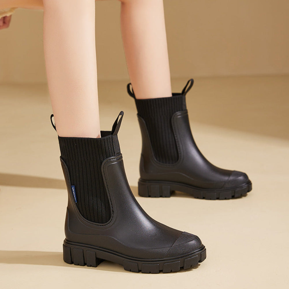 Botas de mujer tobilleras Chelsea con suela antideslizante estilo exterior