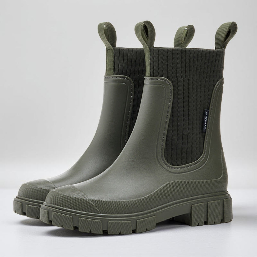 Botas de mujer tobilleras Chelsea con suela antideslizante estilo exterior