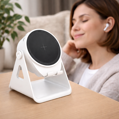 Altavoz Bluetooth Soporte para Teléfono con Carga Inalámbrica por Inducción
