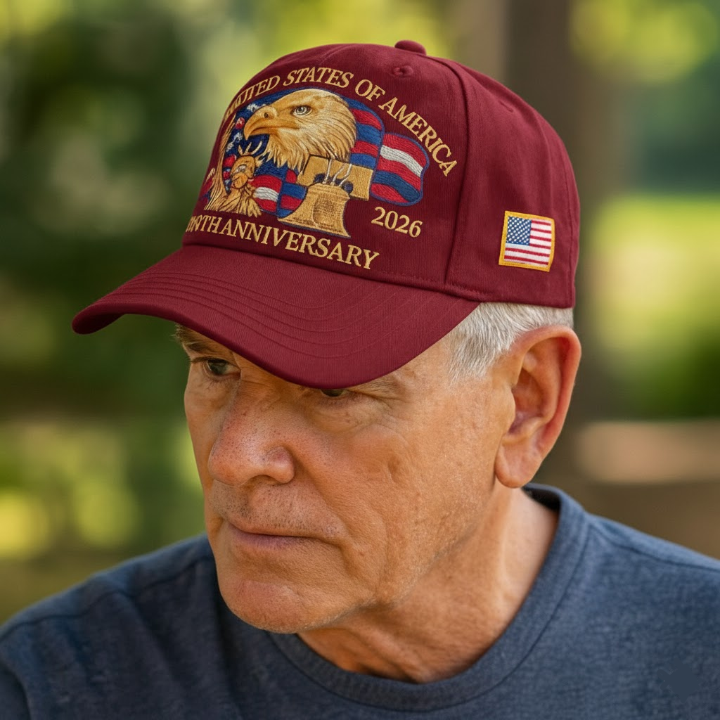 Gorra de béisbol para hombre Águila patriótica Sombrero de veteranos del 250º aniversario