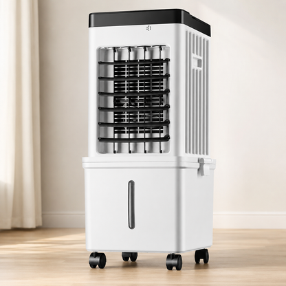Ventilador enfriador evaporativo portátil con temporizador de 12 horas