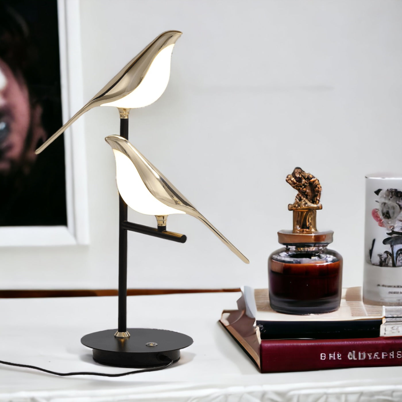 Lámpara de Pared Golden Birdlight | Aplique de Pared Nórdico Moderno con LED