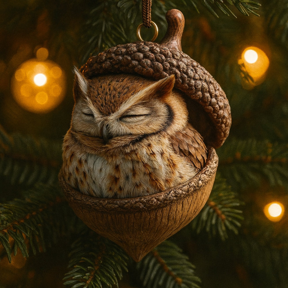 Adornos Navidad Animales Bosque Bellota Árbol