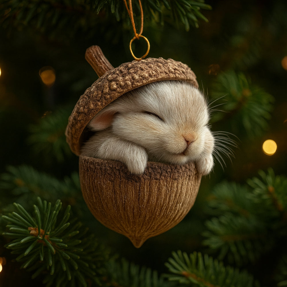 Adornos Navidad Animales Bosque Bellota Árbol