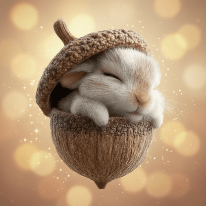 Adornos para árbol de Navidad hechos a mano con decoraciones de bellotas y animales del bosque