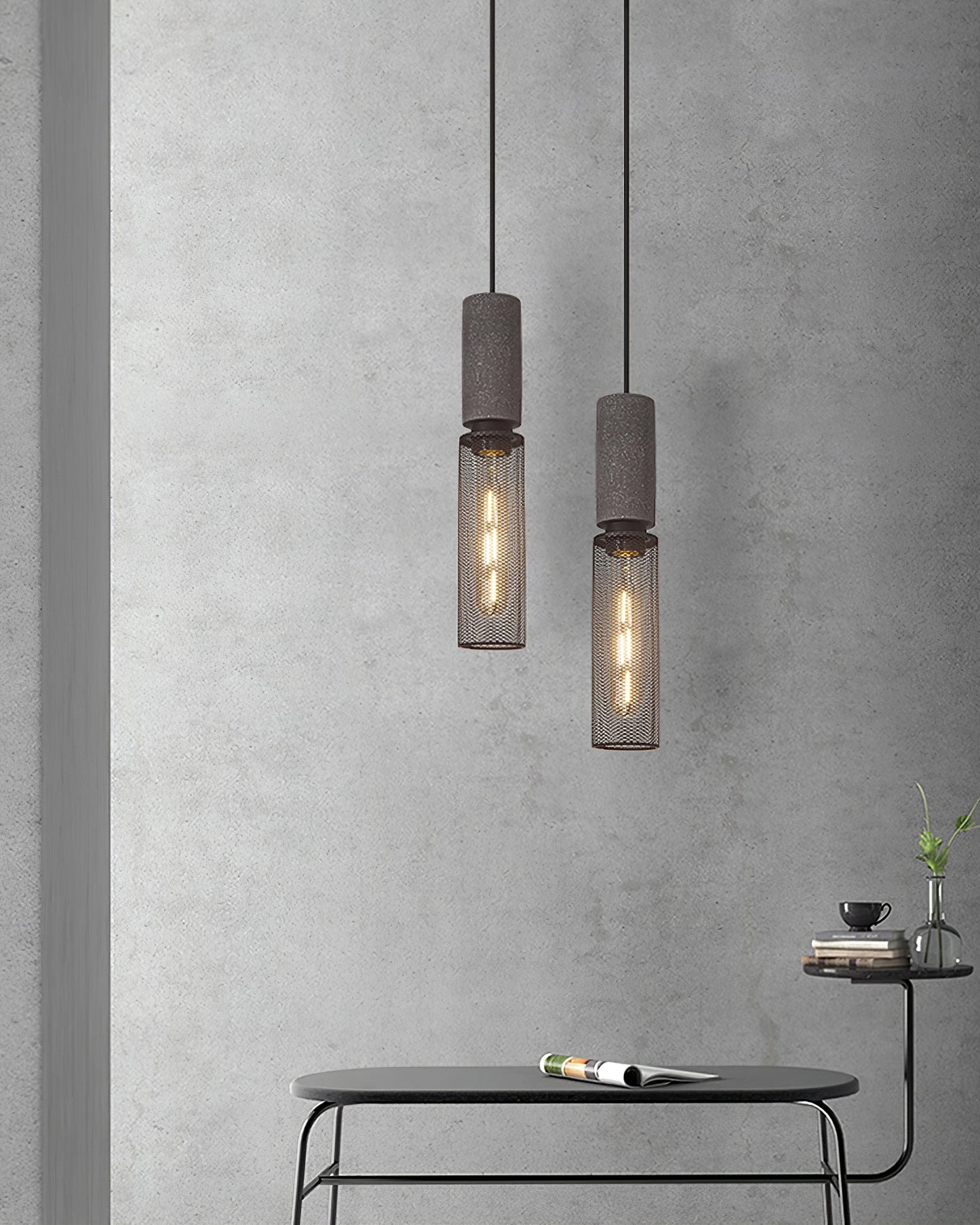 Lámpara Colgante de Concreto Urbana | Lámpara Colgante LED Industrial