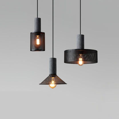 Lámpara Colgante de Concreto Urbana | Lámpara Colgante LED Industrial