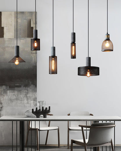 Lámpara Colgante de Concreto Urbana | Lámpara Colgante LED Industrial