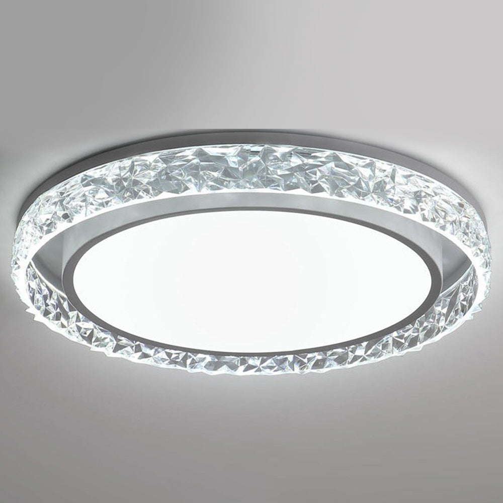 Lámpara de Techo LED Crystal Halo | Montaje Empotrado Regulable con Control Remoto