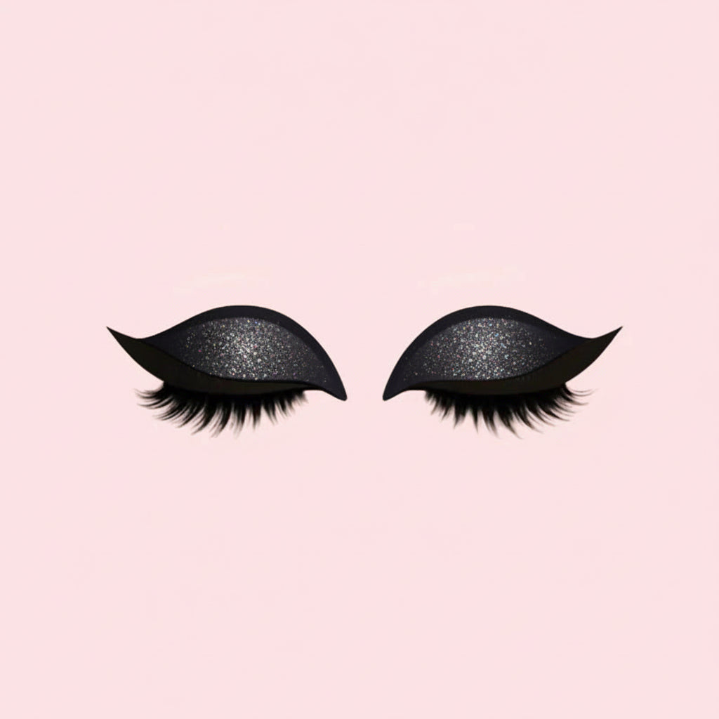 Pestañas postizas 3 en 1 Sombras de ojos delineador adhesivo reutilizable