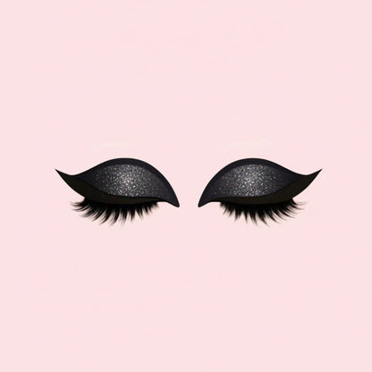 Pestañas postizas 3 en 1 Sombras de ojos delineador adhesivo reutilizable