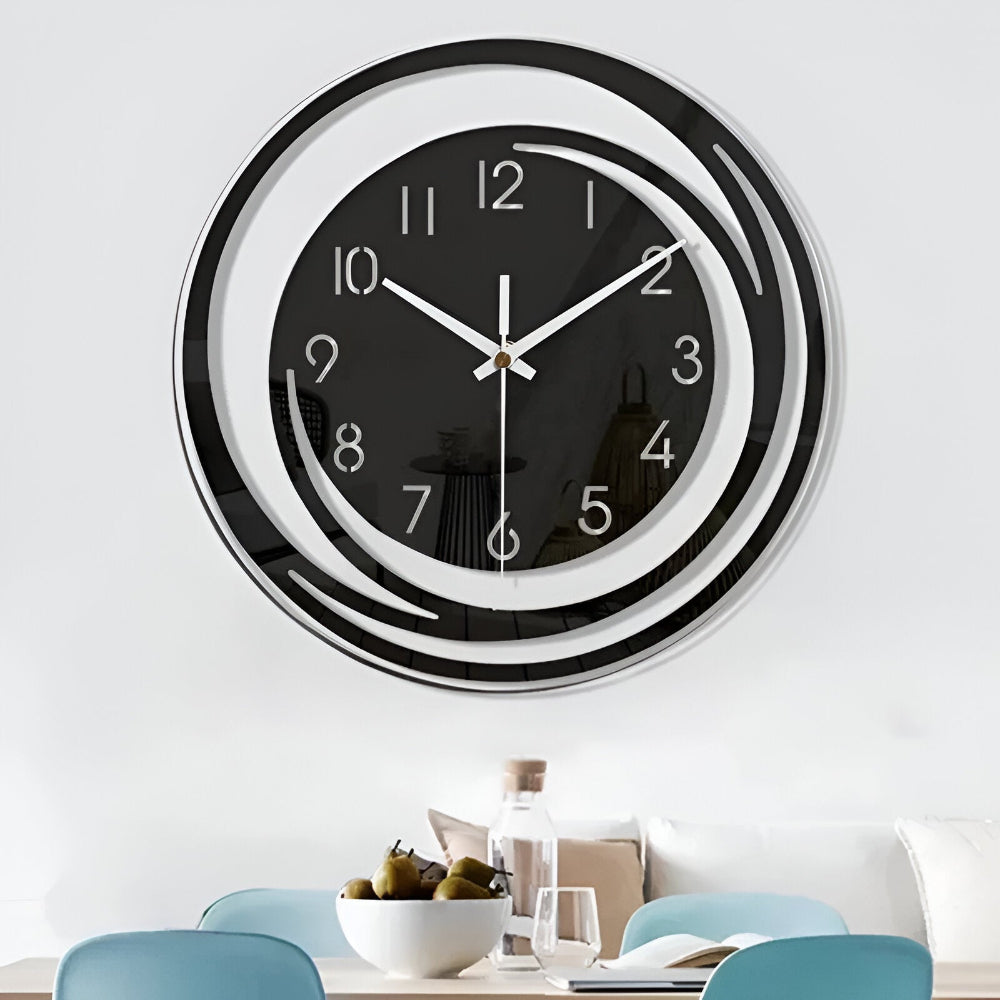 Reloj de Pared Sorana | Diseño Escandinavo Moderno en Acrílico Negro