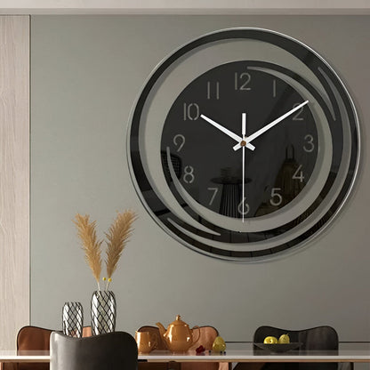 Reloj de Pared Sorana | Diseño Escandinavo Moderno en Acrílico Negro
