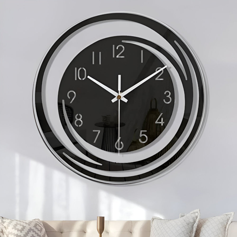Reloj de Pared Sorana | Diseño Escandinavo Moderno en Acrílico Negro