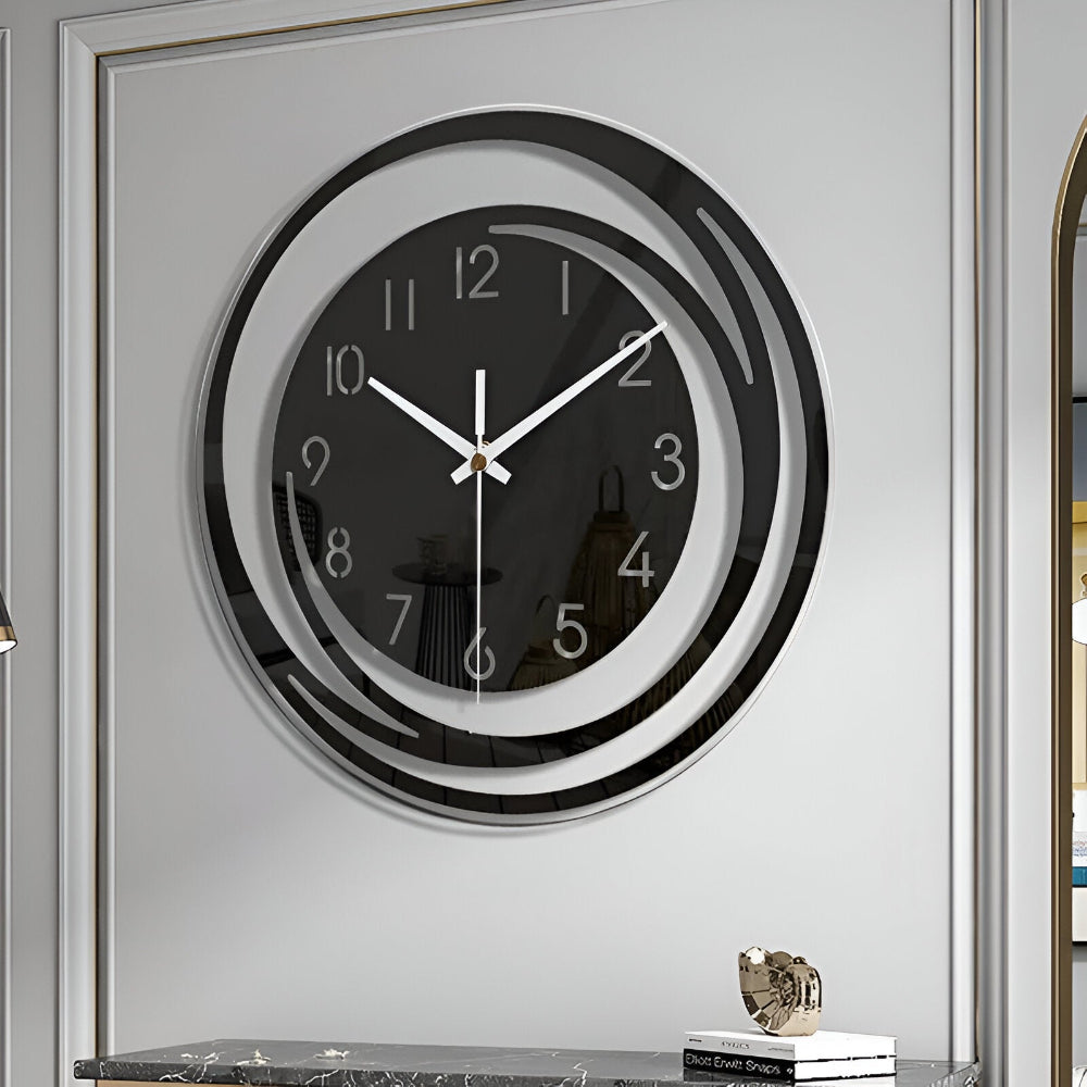 Reloj de Pared Sorana | Diseño Escandinavo Moderno en Acrílico Negro