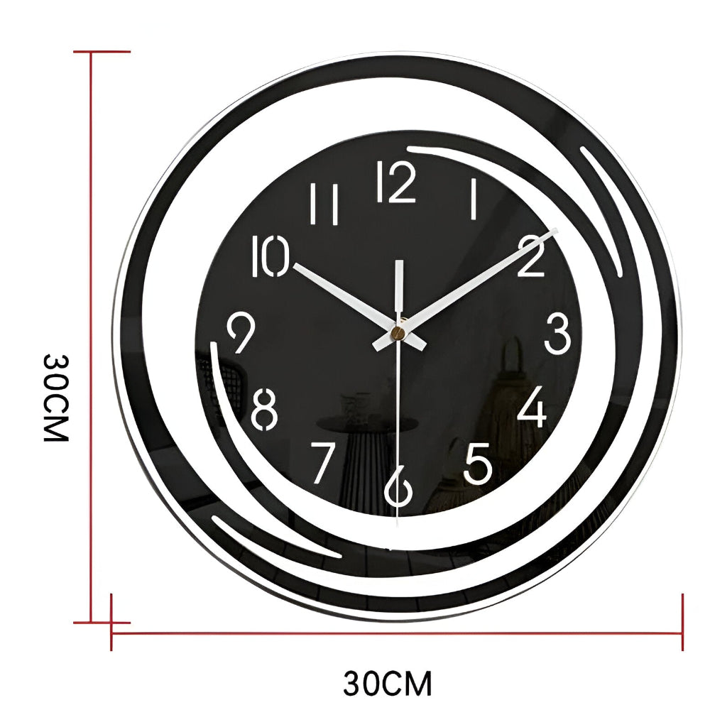 Reloj de Pared Sorana | Diseño Escandinavo Moderno en Acrílico Negro