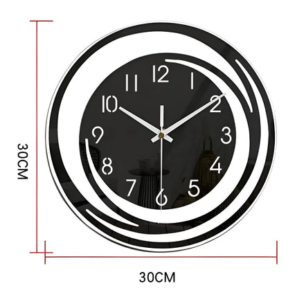 Reloj de Pared Sorana | Diseño Escandinavo Moderno en Acrílico Negro