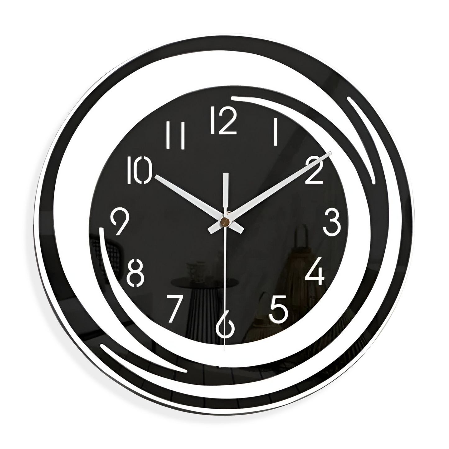 Reloj de Pared Sorana | Diseño Escandinavo Moderno en Acrílico Negro