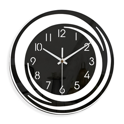Reloj de Pared Sorana | Diseño Escandinavo Moderno en Acrílico Negro