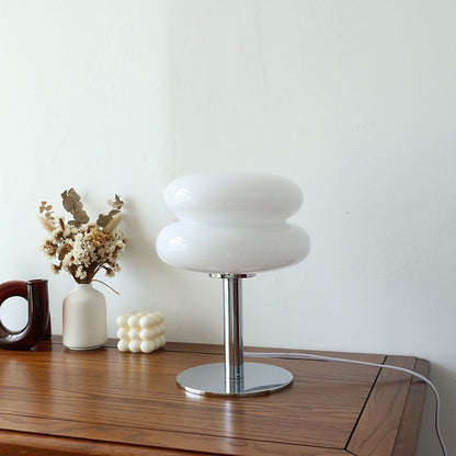 Lámpara de mesa de vidrio de diseñador italiano | Luz de acento moderna con estilo retro