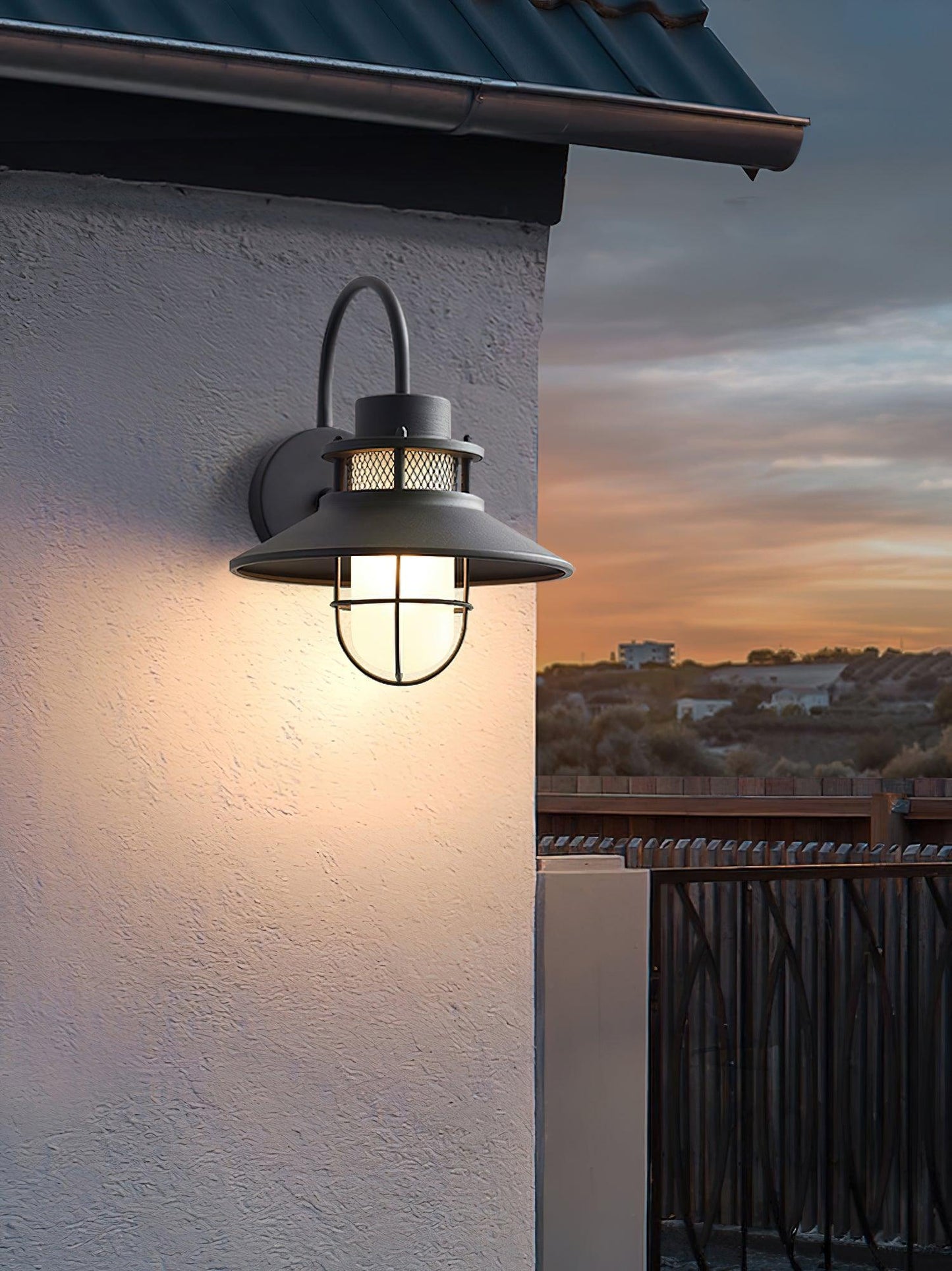Lámpara de Pared Exterior Felix | Luminaria Industrial Impermeable