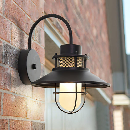 Lámpara de Pared Exterior Felix | Luminaria Industrial Impermeable