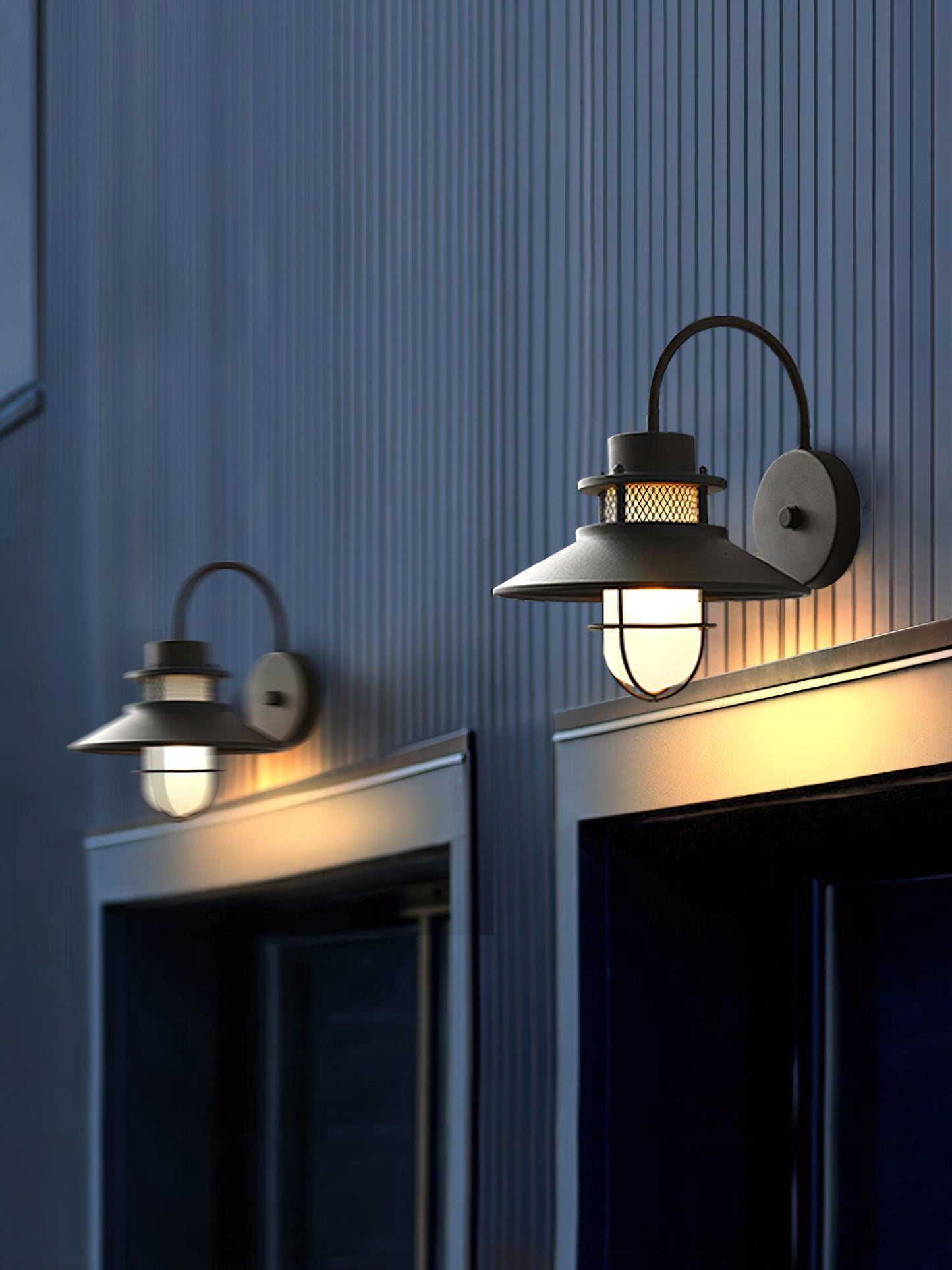 Lámpara de Pared Exterior Felix | Luminaria Industrial Impermeable