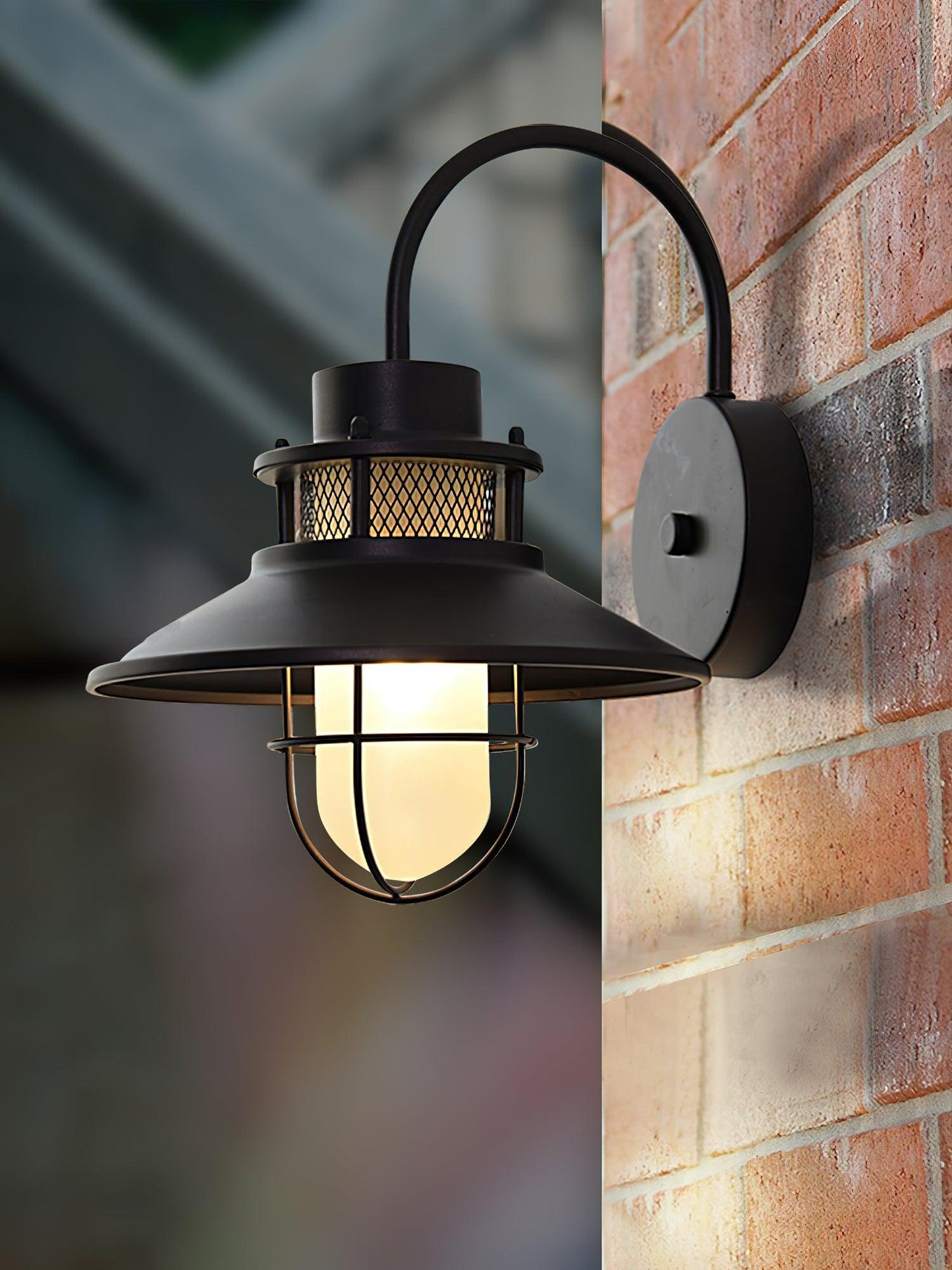 Lámpara de Pared Exterior Felix | Luminaria Industrial Impermeable
