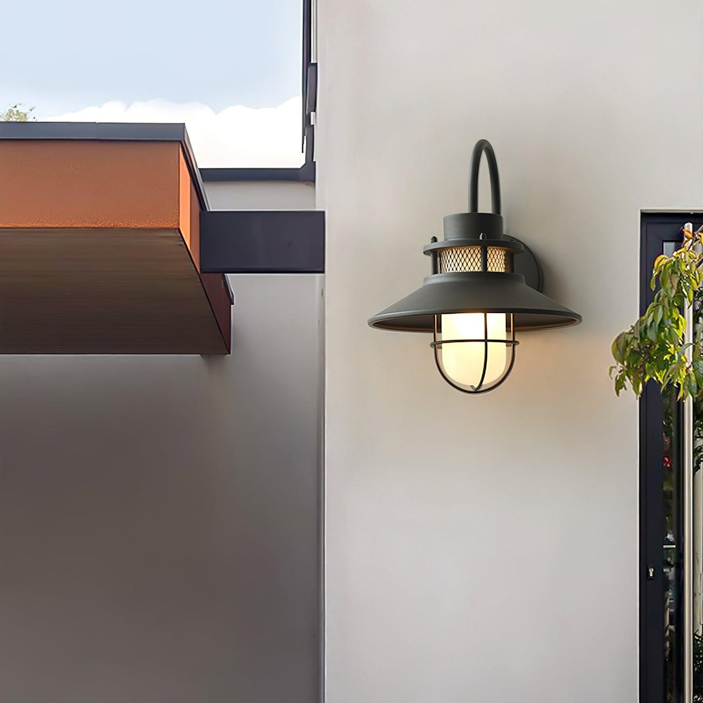 Lámpara de Pared Exterior Felix | Luminaria Industrial Impermeable