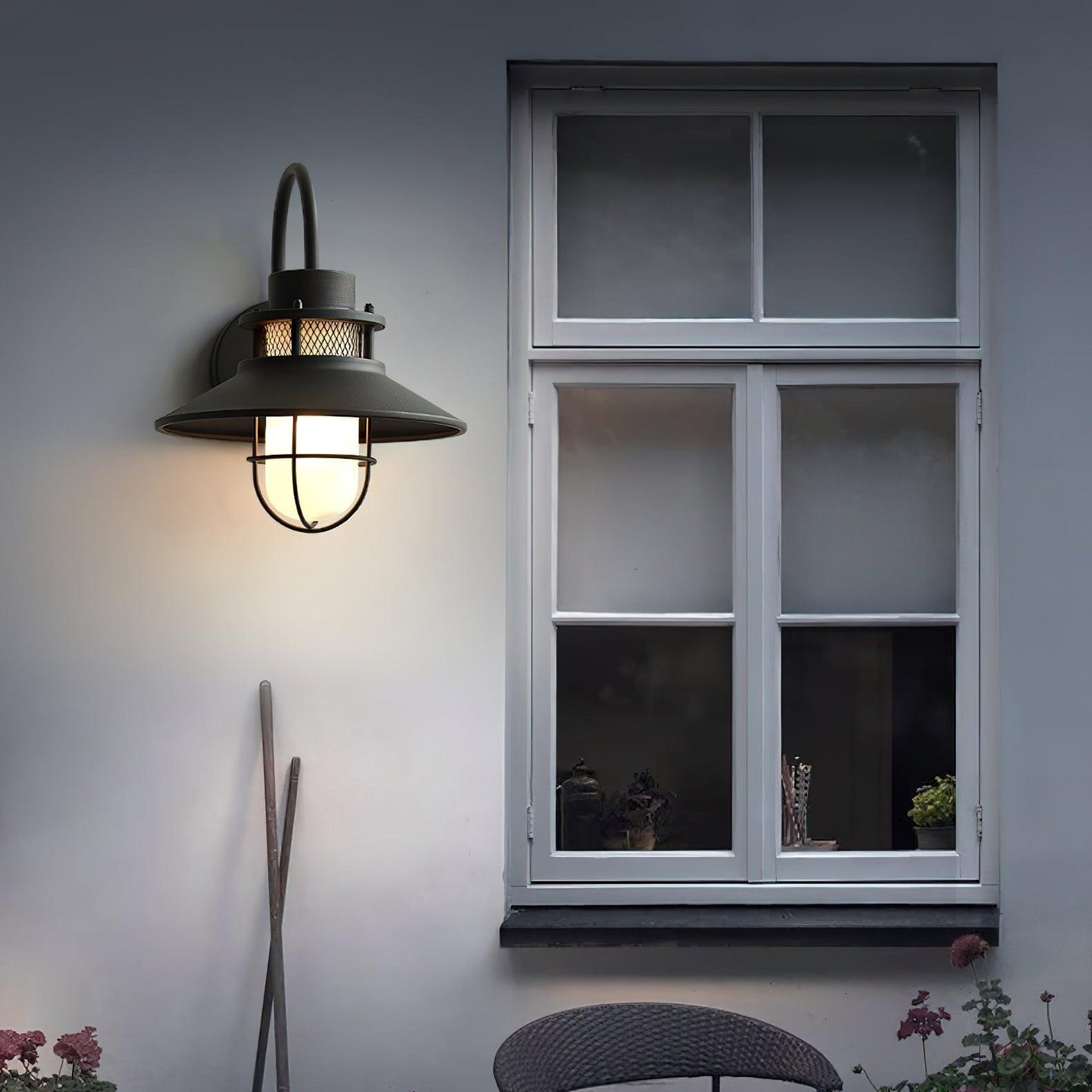 Lámpara de Pared Exterior Felix | Luminaria Industrial Impermeable