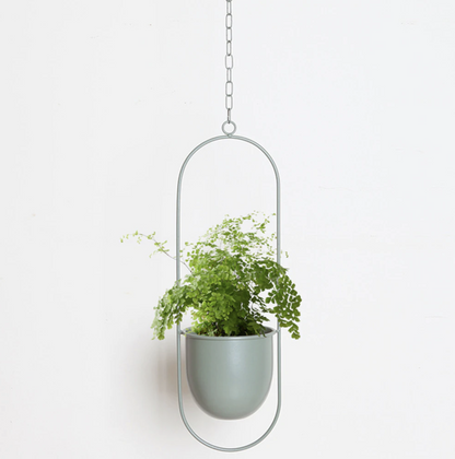 Macetero colgante FloraFrame | Diseño moderno minimalista de hierro