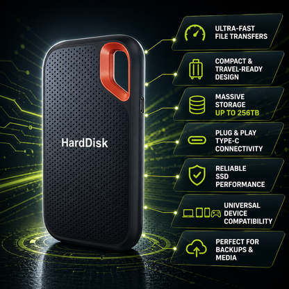 Disco Duro Externo Portátil de Alta Velocidad para Almacenamiento de Datos