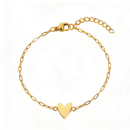 Pulsera Ajustable Cadena de Corazón Juego de Joyería para Parejas