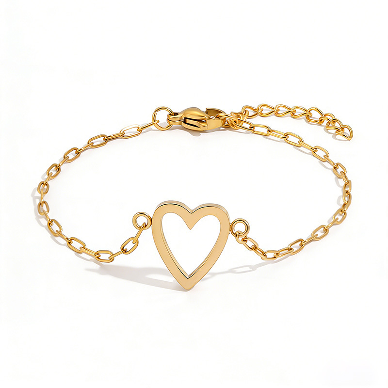 Pulsera Ajustable Cadena de Corazón Juego de Joyería para Parejas