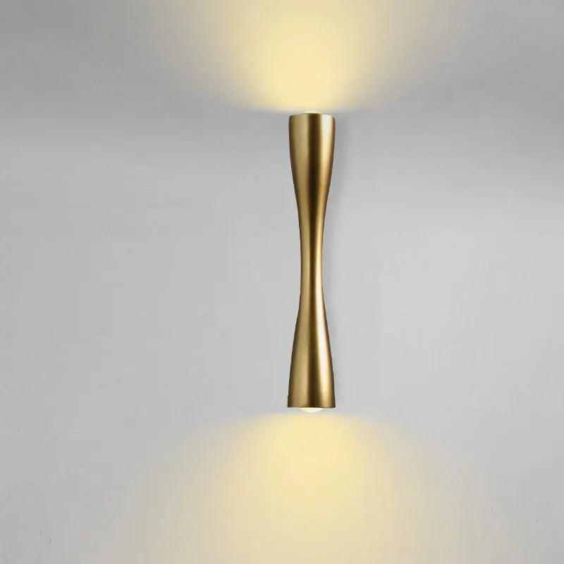 Lámpara de Pared Moderna Dorada | Lámpara Nórdica Impermeable de Luz Arriba y Abajo