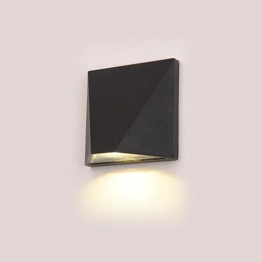 Lámpara de Pared LED Negra Moderna | Lámpara Exterior de Aluminio Impermeable 5W