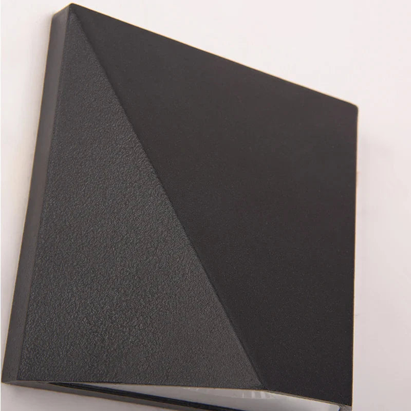 Lámpara de Pared LED Negra Moderna | Lámpara Exterior de Aluminio Impermeable 5W